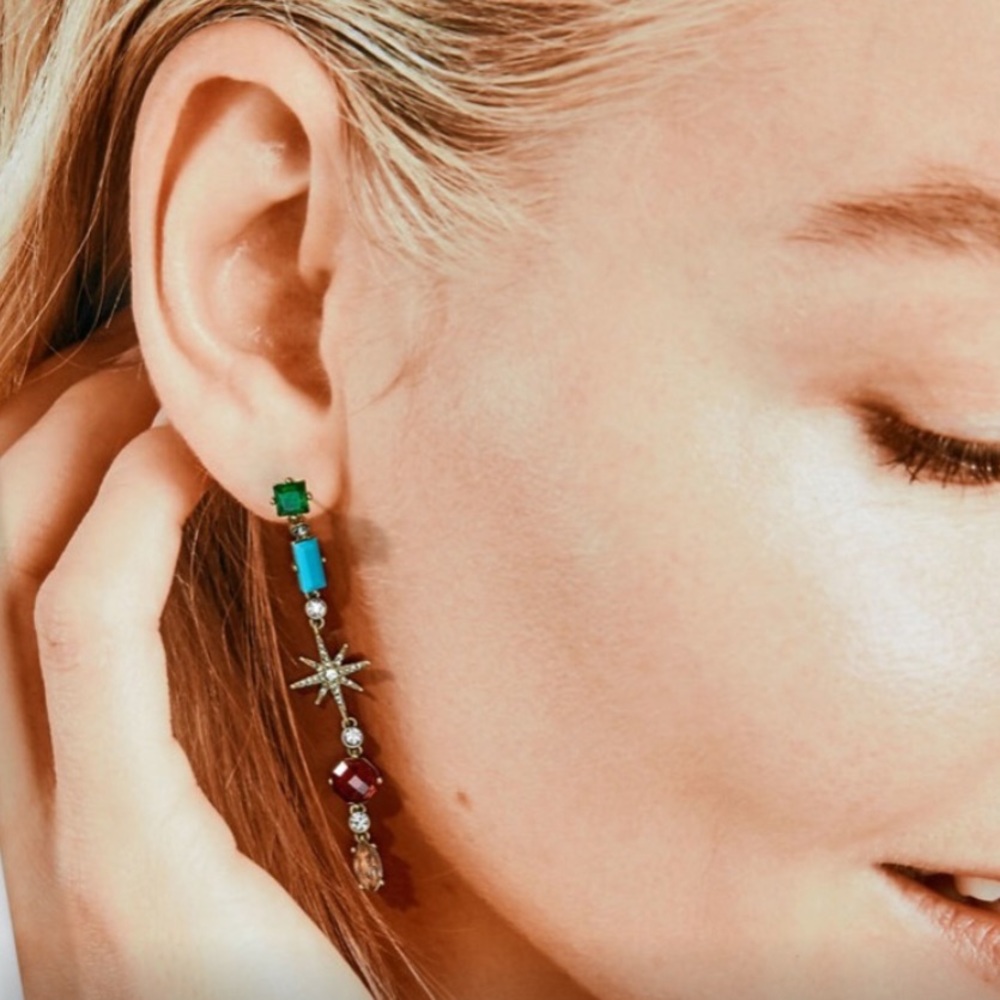 :: Stella & Dot | Retired🌈🍬Candy Jewels Collection Linear Earrings - Picture 4 of 6